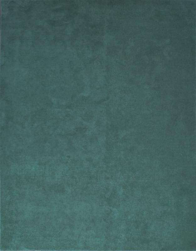Liso Teal solid hand-tufted wool rug, view 6