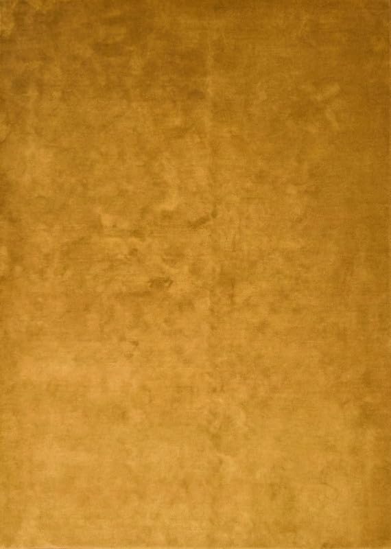 Liso Gold solid hand-tufted wool rug, view 6