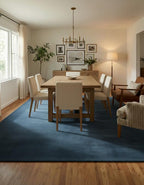 Liso Space Blue solid hand-tufted wool rug, view 2