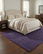 Liso Purple solid hand-tufted wool rug, view 3