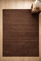 Liso Brown solid hand-tufted wool rug, view 2