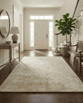 Liso Ivory solid hand-tufted wool rug, view 1
