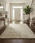 Liso Ivory solid hand-tufted wool rug, view 1