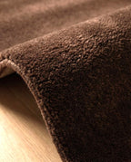 Liso Brown solid hand-tufted wool rug, view 5