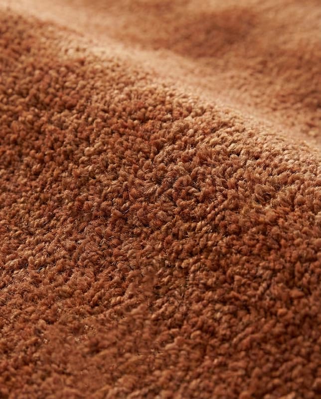 Liso Terracotta solid hand-tufted wool rug, view 5