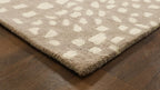 Cheetah fawn animal print wool rug, view 9
