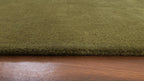 Liso Olive solid hand-tufted wool rug, view 4