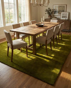 Liso Meadow Green solid hand-tufted wool rug, view 2