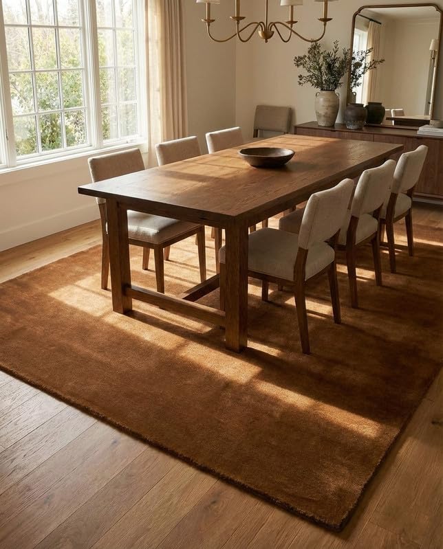 Liso Sand solid hand-tufted wool rug, view 2