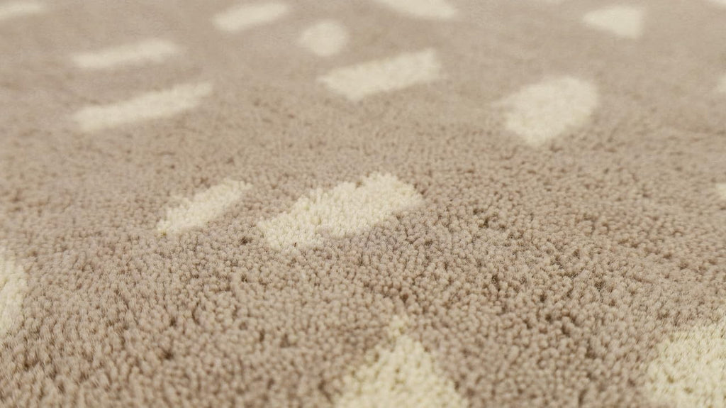 Cheetah fawn animal print wool rug, view 10