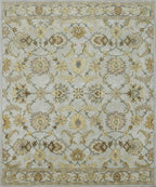 Gabriel Floral Wool Rug — Gray, view 1