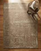 Liso Tan solid hand-tufted wool rug, view 5