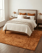 Liso Copper solid hand-tufted wool rug, view 3