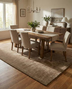 Liso Tan solid hand-tufted wool rug, view 2