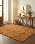 Liso Copper solid hand-tufted wool rug, view 5