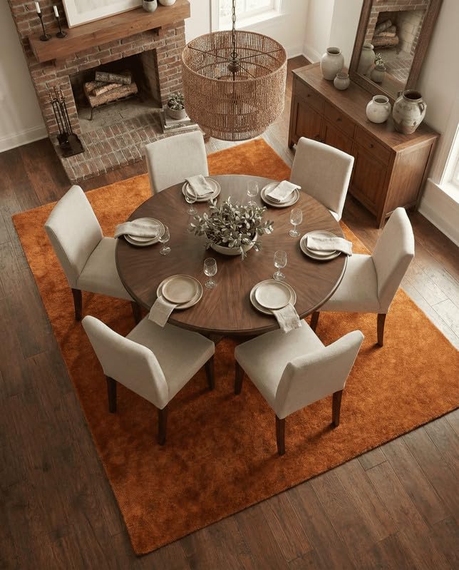 Liso Copper solid hand-tufted wool rug, view 2