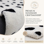 Cheetah white animal print wool rug, view 4