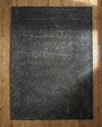 Liso Charcoal solid hand-tufted wool rug, view 5