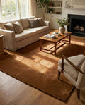 Liso Sand solid hand-tufted wool rug, view 1