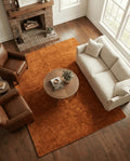 Liso Copper solid hand-tufted wool rug, view 1