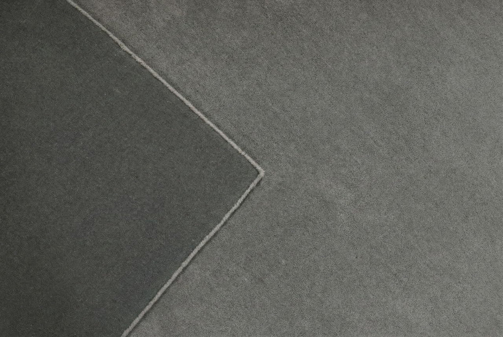 Liso Ash Grey solid hand-tufted wool rug, view 6