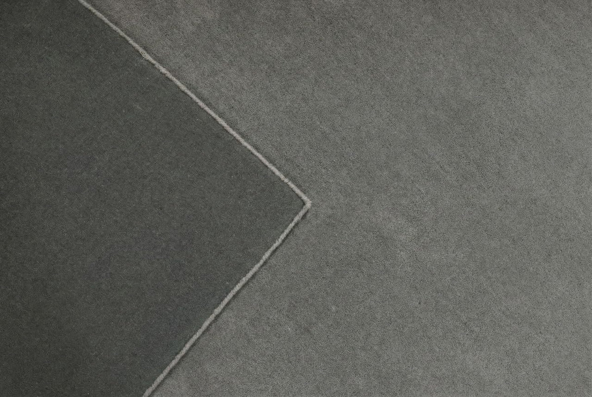 Liso Ash Grey solid hand-tufted wool rug, view 6