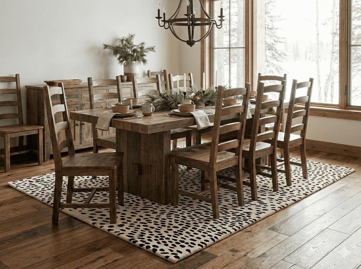 Cheetah white animal print wool rug, view 9