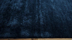 Liso Deep Blue solid hand-tufted wool rug, view 5