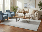 Liso Light Grey solid hand-tufted wool rug, view 1