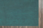 Liso Teal solid hand-tufted wool rug, view 2