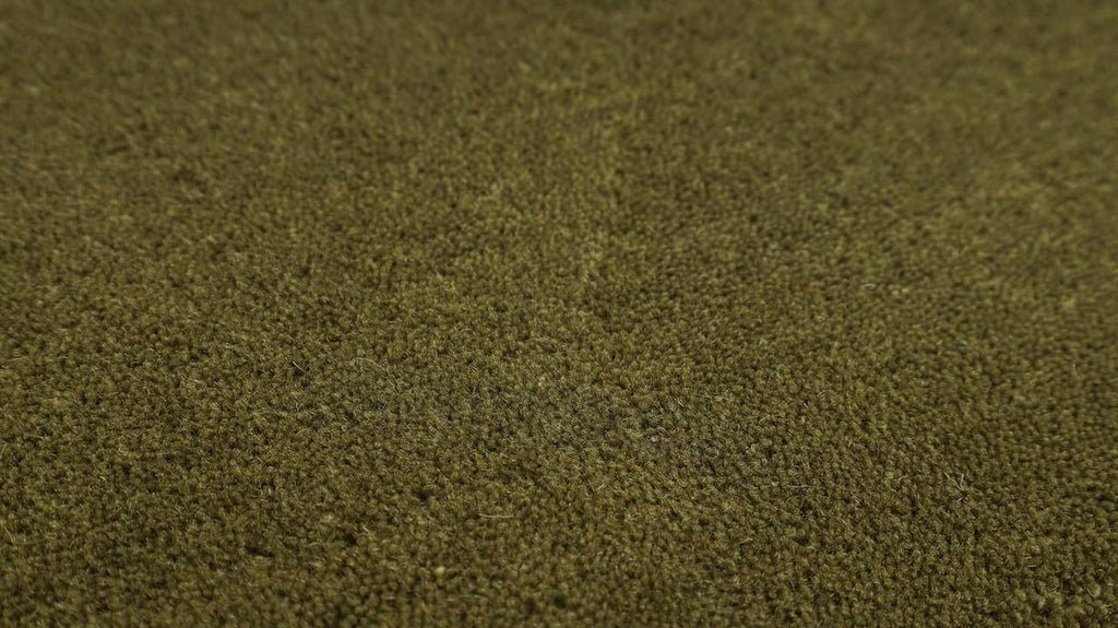 Liso Olive solid hand-tufted wool rug, view 5