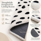 Cheetah white animal print wool rug, view 6