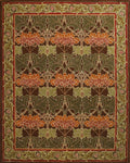 Cesil Floral Wool Rug — Green, view 1