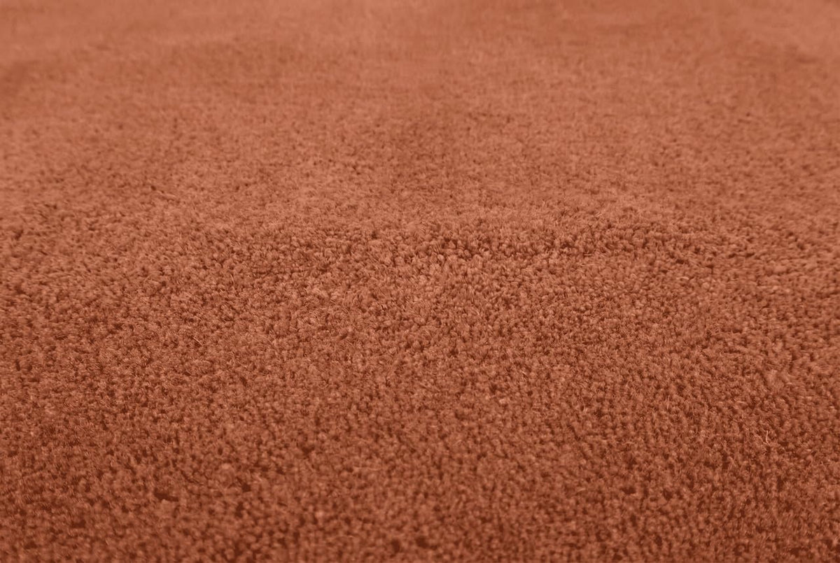 Liso Mocha Mousse solid hand-tufted wool rug, view 5