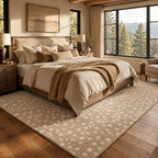 Cheetah fawn animal print wool rug, view 5