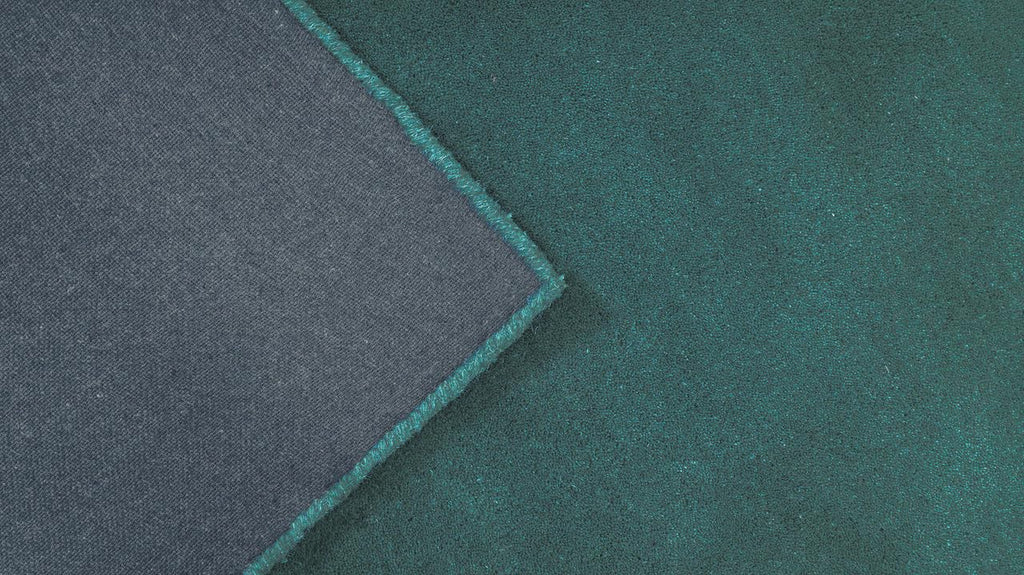 Liso Teal solid hand-tufted wool rug, view 3