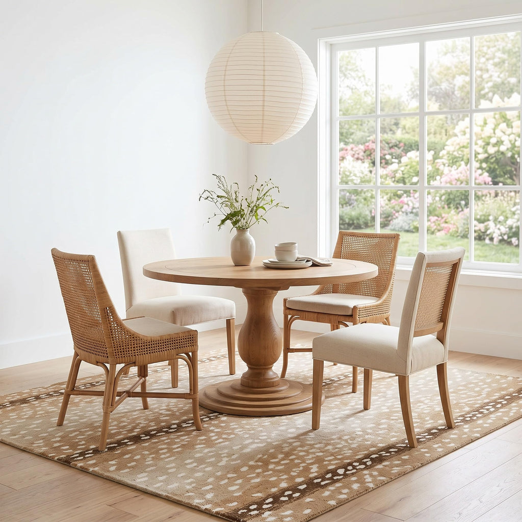 Antelope Print Wool Rug — Natural, view 9