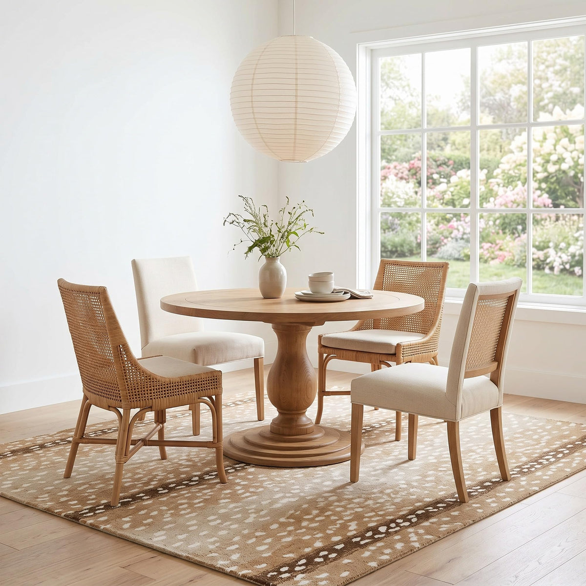 Antelope Print Wool Rug — Natural, view 9
