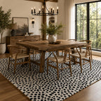 Cheetah white animal print wool rug, view 7