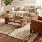 Antelope Print Wool Rug — Natural, view 8