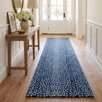 Antelope Print Wool Rug — Navy Blue, view 10