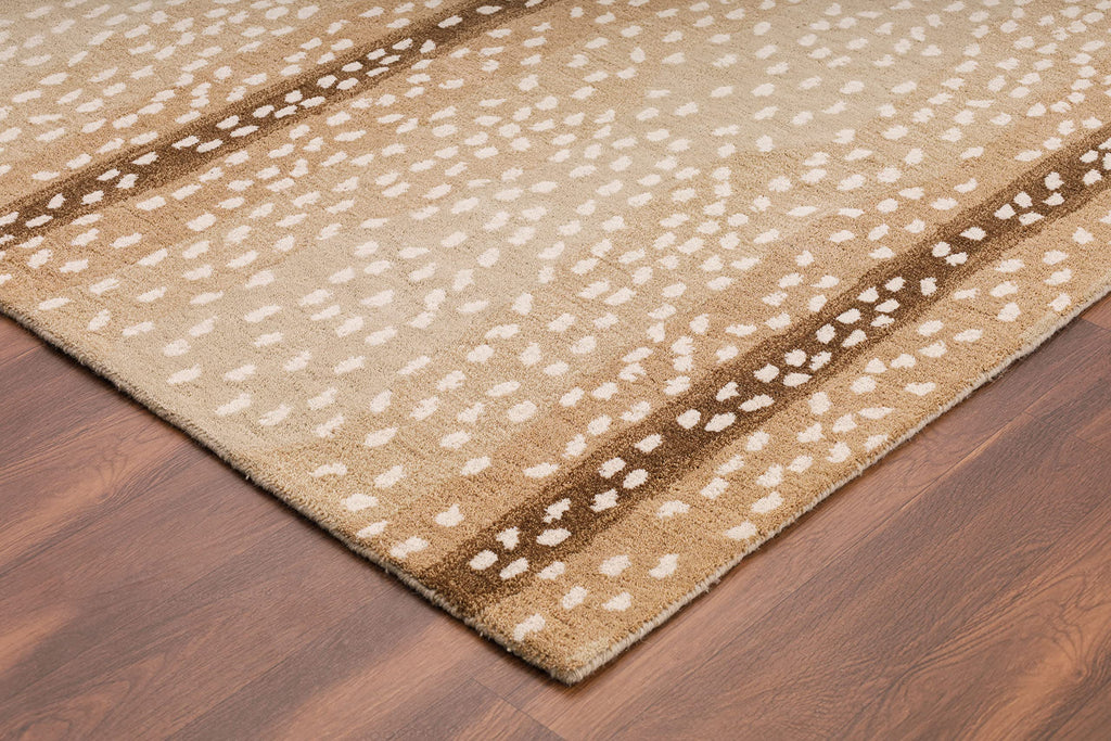 Antelope Print Wool Rug — Natural, view 4