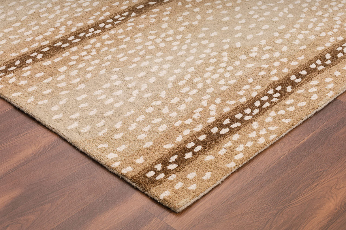 Antelope Print Wool Rug — Natural, view 4