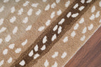 Antelope Print Wool Rug — Natural, view 2