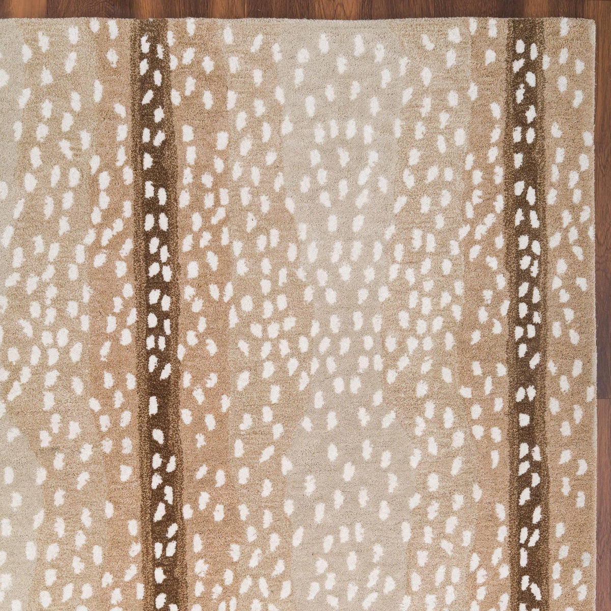 Antelope Print Wool Rug — Natural, view 1