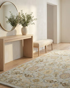 Gabriel Floral Wool Rug in a bright entryway